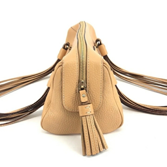 Kate Spade Camel Satchel w/ Multi Strand Handle and Tassle Zipper - Picture 2 of 9